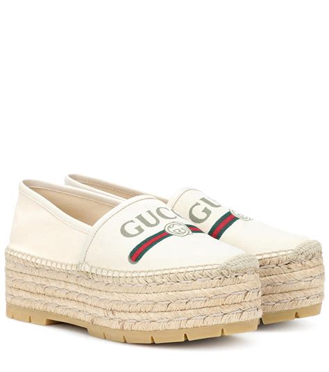 gucci a exis striped white espadrille|Gucci women espadrilles.